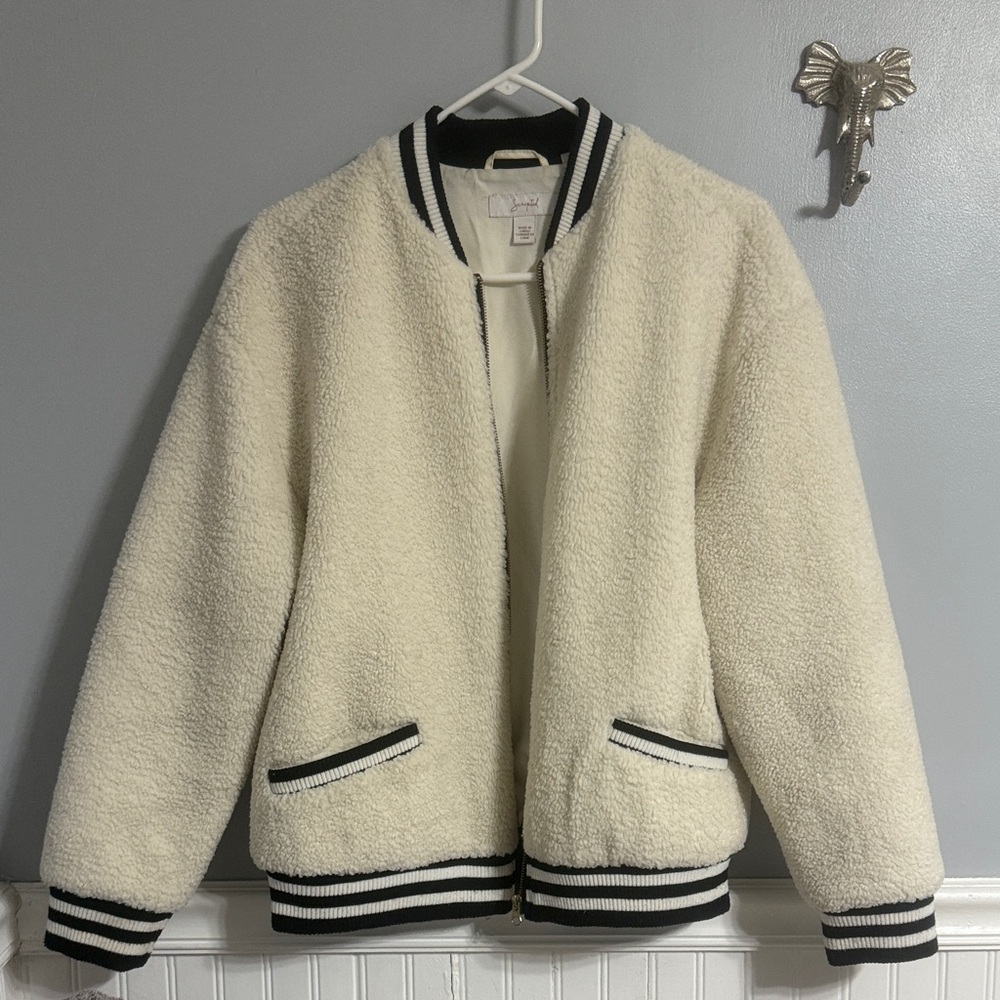 Women's Cream Bomber Jacket